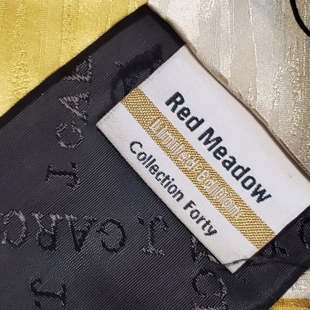Jerry Garcia Limited Edition Red Meadow Collection Forty Gold Tie 60
